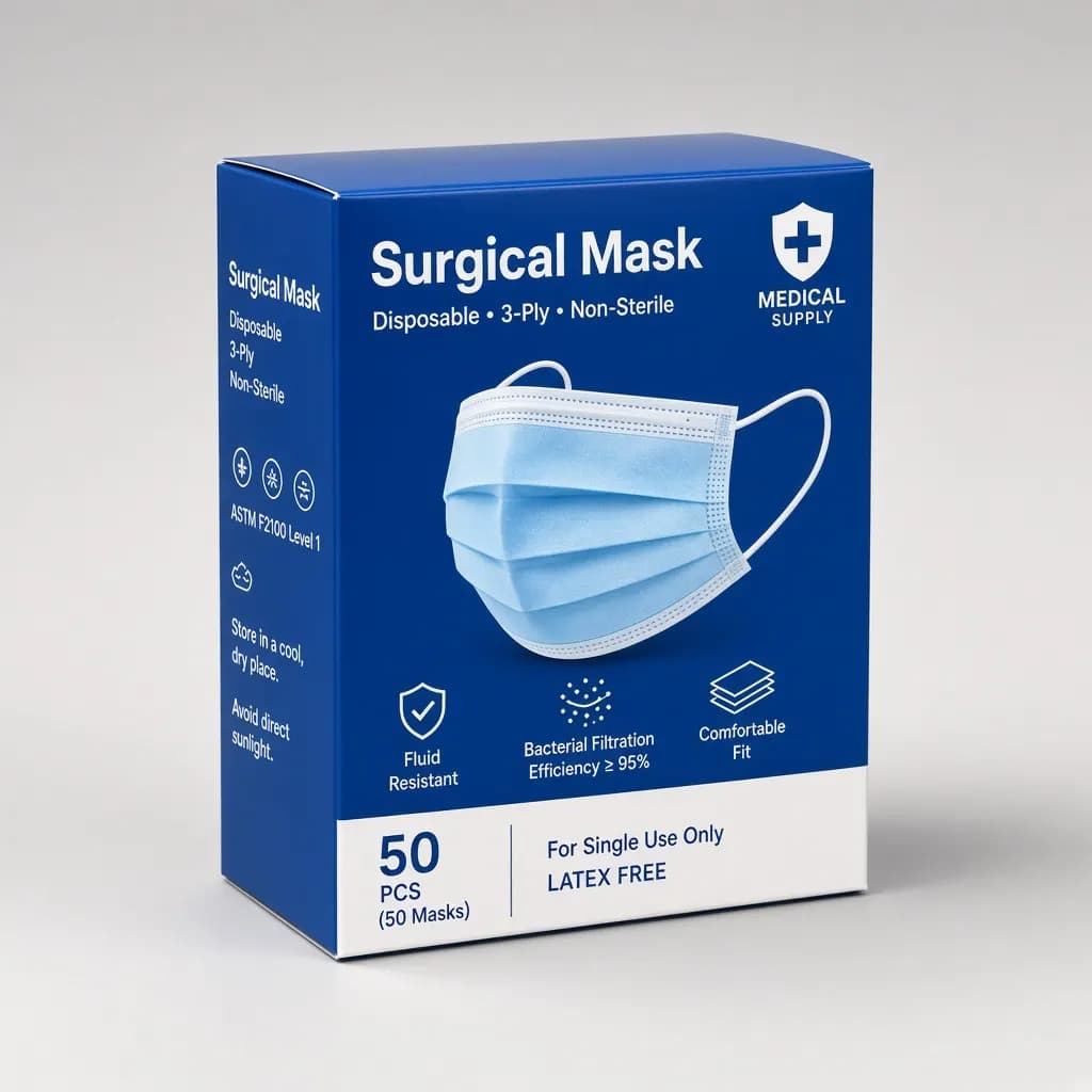 一次性防護口罩盒裝 — Disposable Face Mask Box